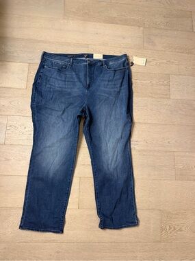 NYDJ NWT relaxed straight blue jeans
